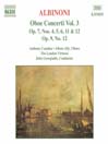 ALBINONI: Oboe Concertos, Vol.  3